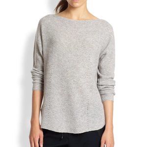 Vince 100% Cashmere Boat Neck Grey Sweater